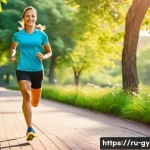 Home 13 디지털 피트니스 기기 추천 - **Prompt 1: Empowered Outdoor Workout with Smartwatch** A vibrant, dynamic shot of a fit person ...